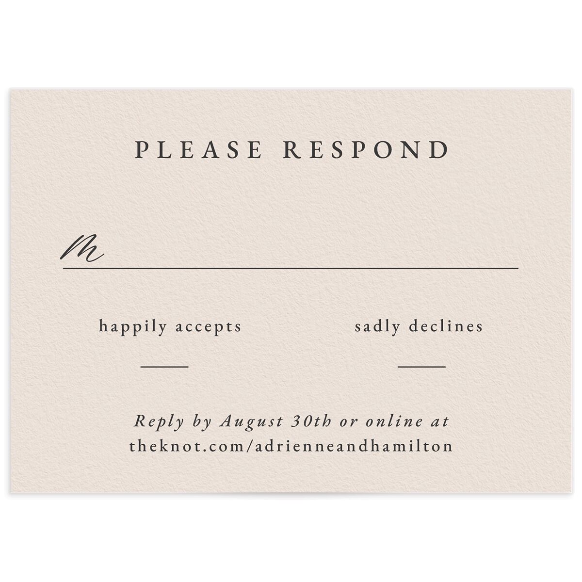 Beach Monogram Wedding Response Cards