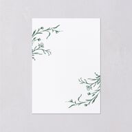 Illustrated Vines Wedding Response Cards Hunter Green Signature Standard