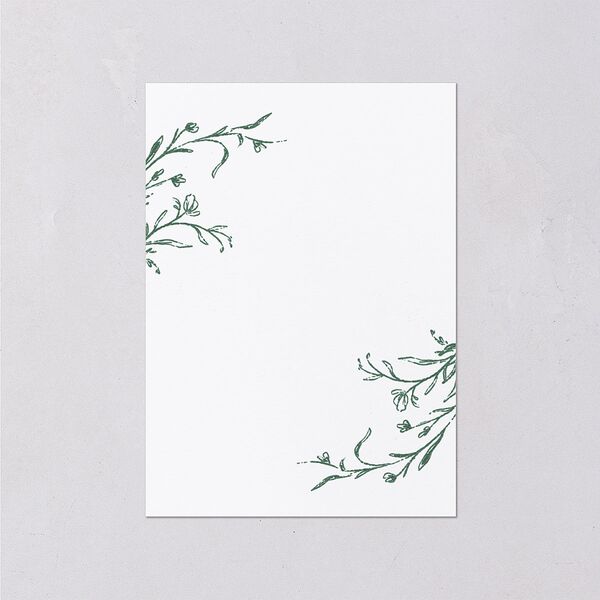 Illustrated Vines Wedding Response Cards Hunter Green Signature Standard