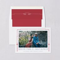 Eternal Devotion Save the Date Cards Garnet Signature smooth Blank No Standard