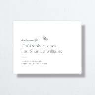Simple Modern Wildflowers All-in-One Wedding Invitations Deep Olive Signature Light Both Recipient and Return Addresses No