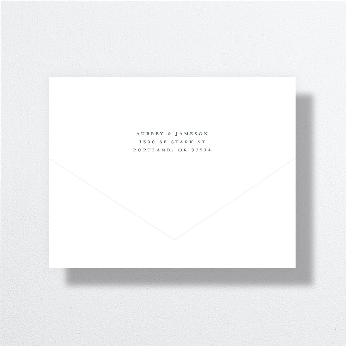 Simple Modern Wildflowers All-in-One Wedding Invitations Deep Olive Signature Light Both Recipient and Return Addresses No