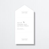 Simple Modern Wildflowers All-in-One Wedding Invitations Deep Olive Signature Light Both Recipient and Return Addresses No