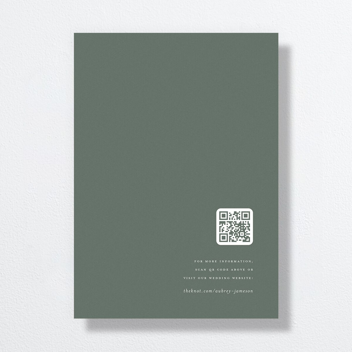 Simple Modern Wildflowers Wedding Invitations Deep Olive Signature No Standard