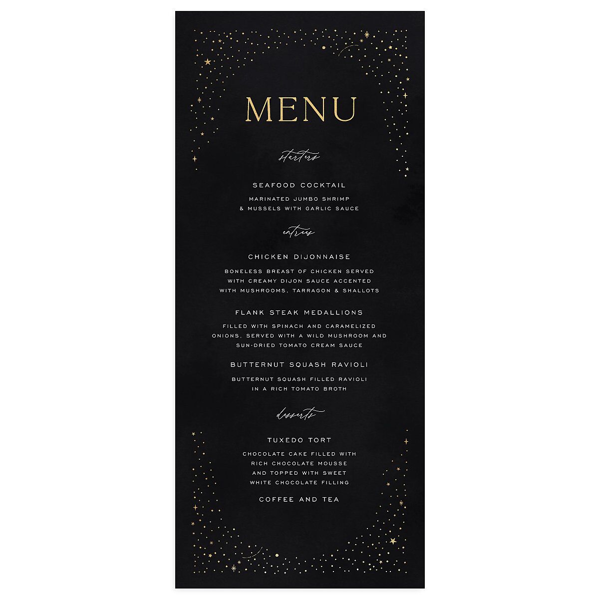 Written In The Stars Menus