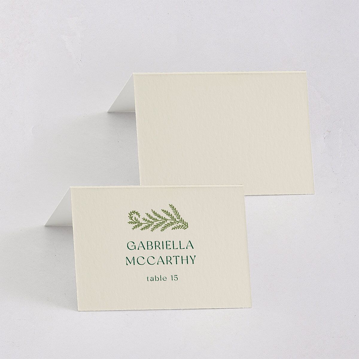 Woodland Whimsy Place Cards Hunter Green Signature