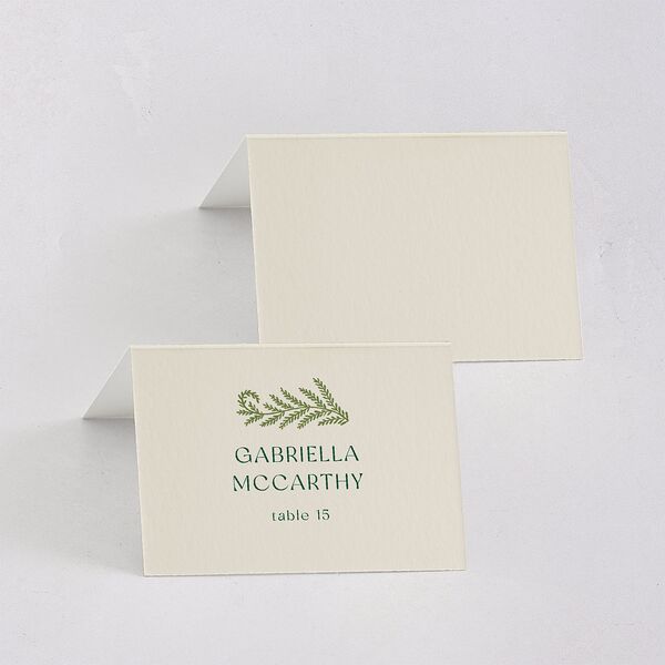 Woodland Whimsy Place Cards Hunter Green Signature