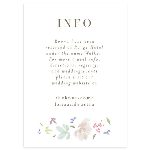 Floral Appliqué Wedding Enclosure Cards Bisque Signature Standard