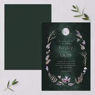 Crystal Forest Wedding Invitations Hunter Green Signature Blank No Standard