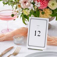 Luxe Monogram Table Numbers Pure White Signature