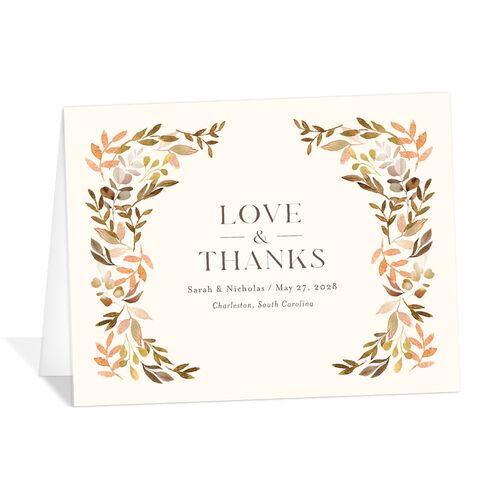 Greenery Altar Thank You Cards Driftwood