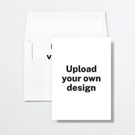Upload Your Own Design Portrait Save the Date Cards Pure White Signature smooth No Standard