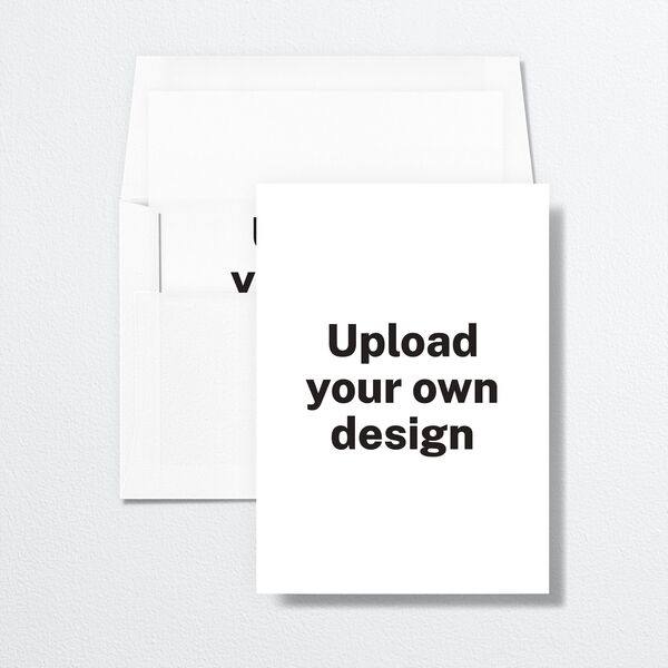 Upload Your Own Design Portrait Save the Date Cards Pure White Signature smooth No Standard