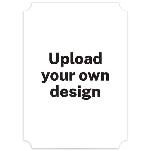 Upload Your Own Design Portrait Save the Date Cards Pure White Signature smooth No Ticket
