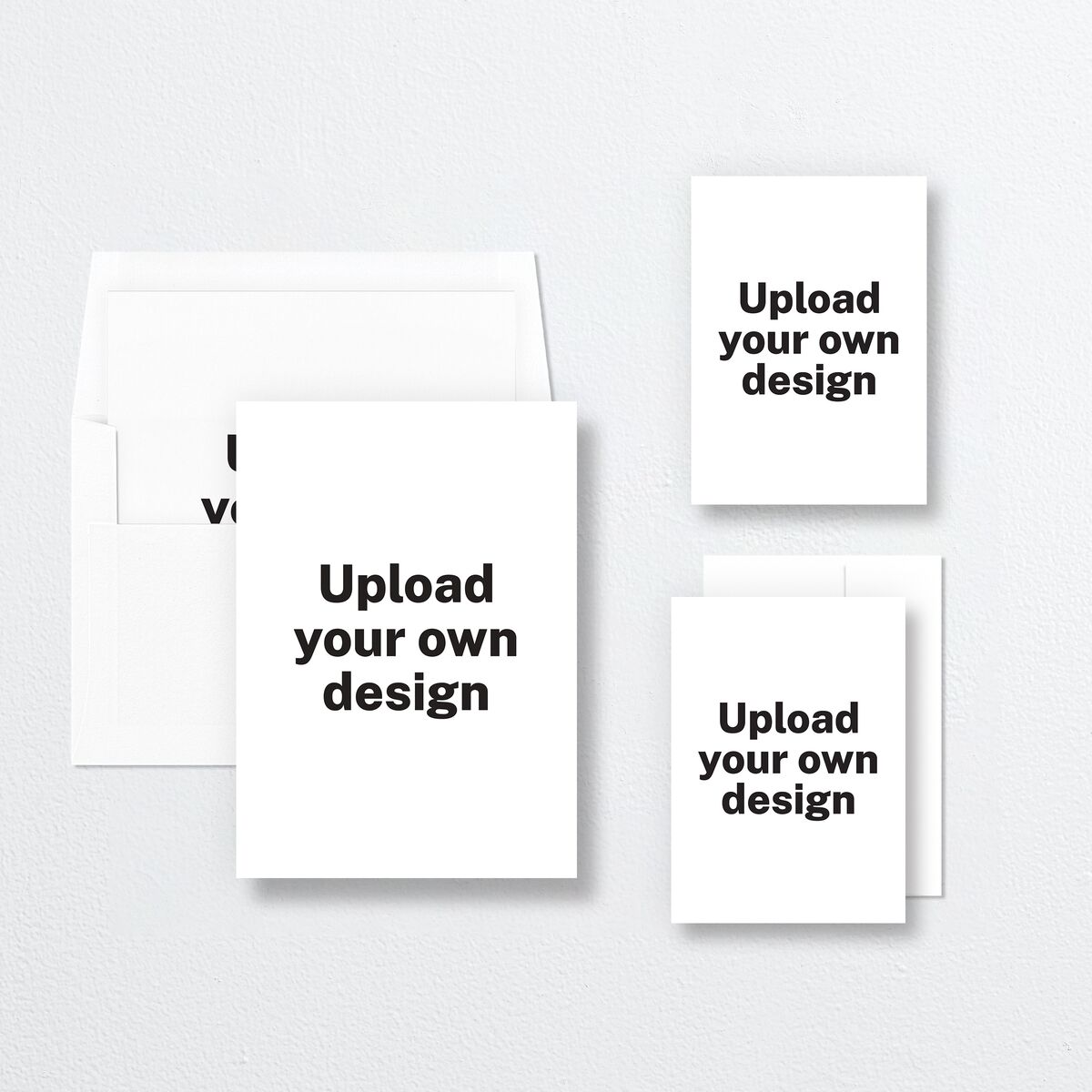 Upload Your Own Design Portrait Wedding Invitations Pure White Signature No Standard