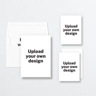 Upload Your Own Design Portrait Wedding Invitations Pure White Signature No Standard