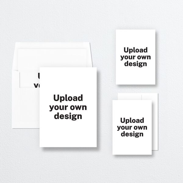 Upload Your Own Design Portrait Wedding Invitations Pure White Signature No Standard