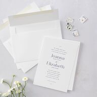 Refined Wedding Invitations Sea Blue Signature Blank No