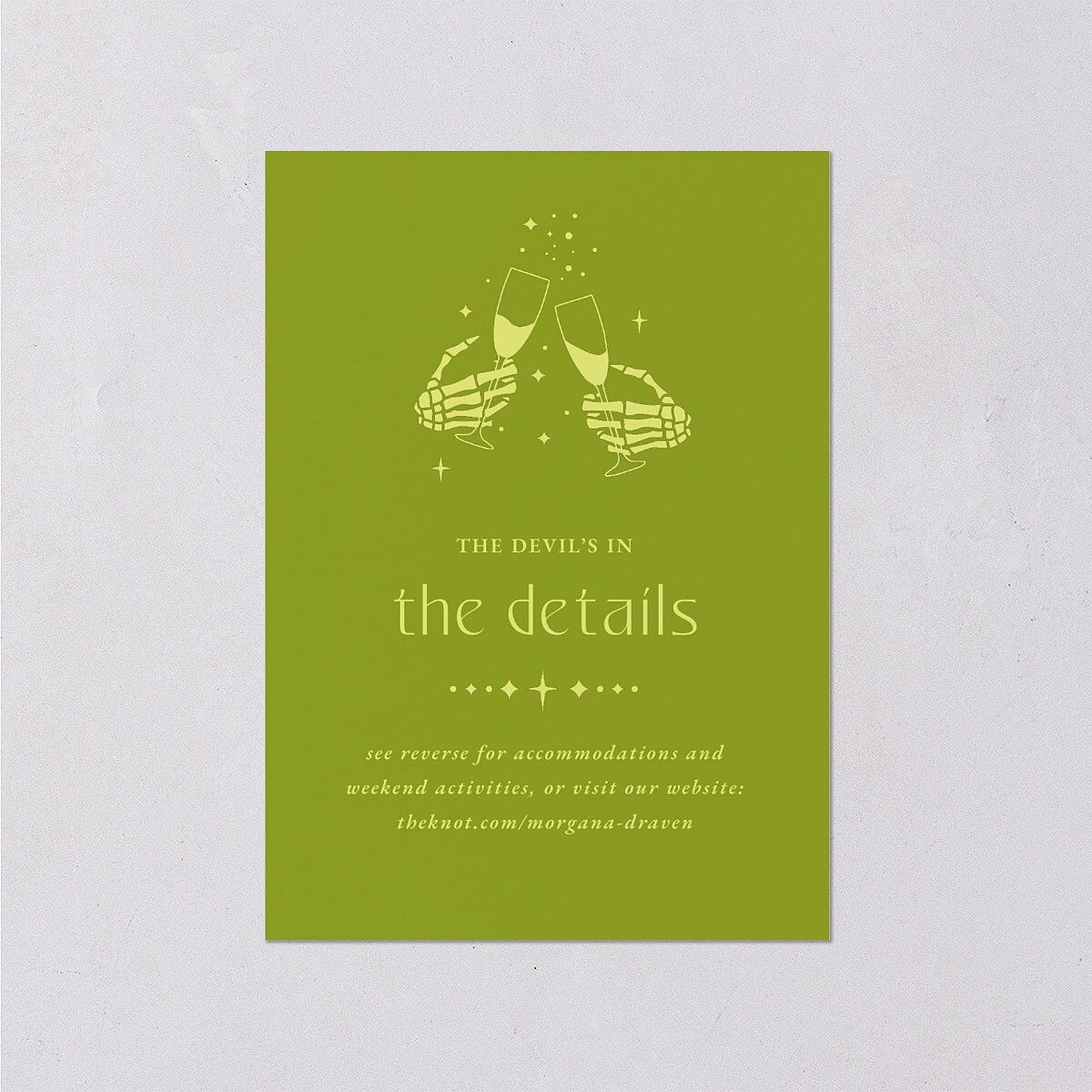 Til Death Do We Disco Wedding Event Detail Cards Pear Signature Standard