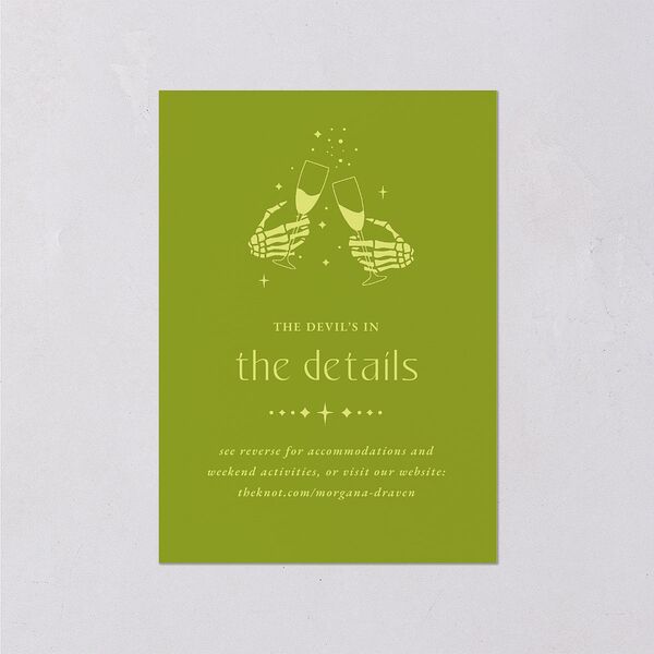 Til Death Do We Disco Wedding Event Detail Cards Pear Signature Standard