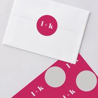Vibrant Bold Wedding Stickers Hot Pink Sticker