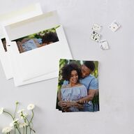 Wild Pansies Save the Date Petite Cards Rose Gold Signature smooth Blank No Standard