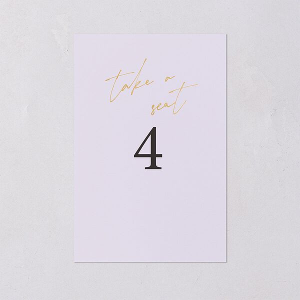 Just Love Table Numbers Gold Sheer Lilac Signature