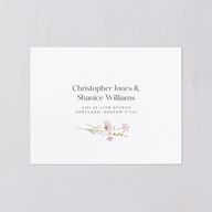 Wildflower Photo All-in-One Wedding Invitations Peony Signature Light Both Recipient and Return Addresses No