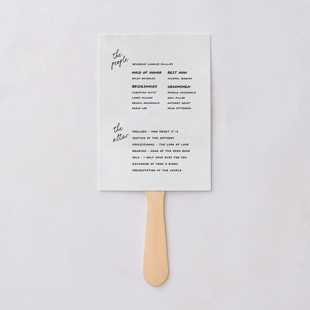 Modern Writing Fan Programs Snow Signature Standard