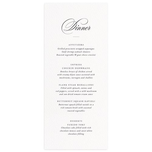 Formal Nautical Menus Midnight Signature