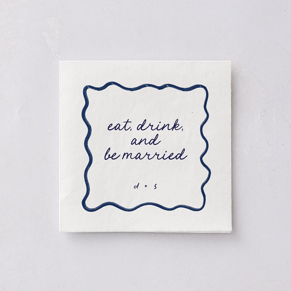 Dainty Bow Cocktail Napkins Navy Napkin Uncoined