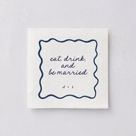 Dainty Bow Cocktail Napkins Navy Napkin Uncoined