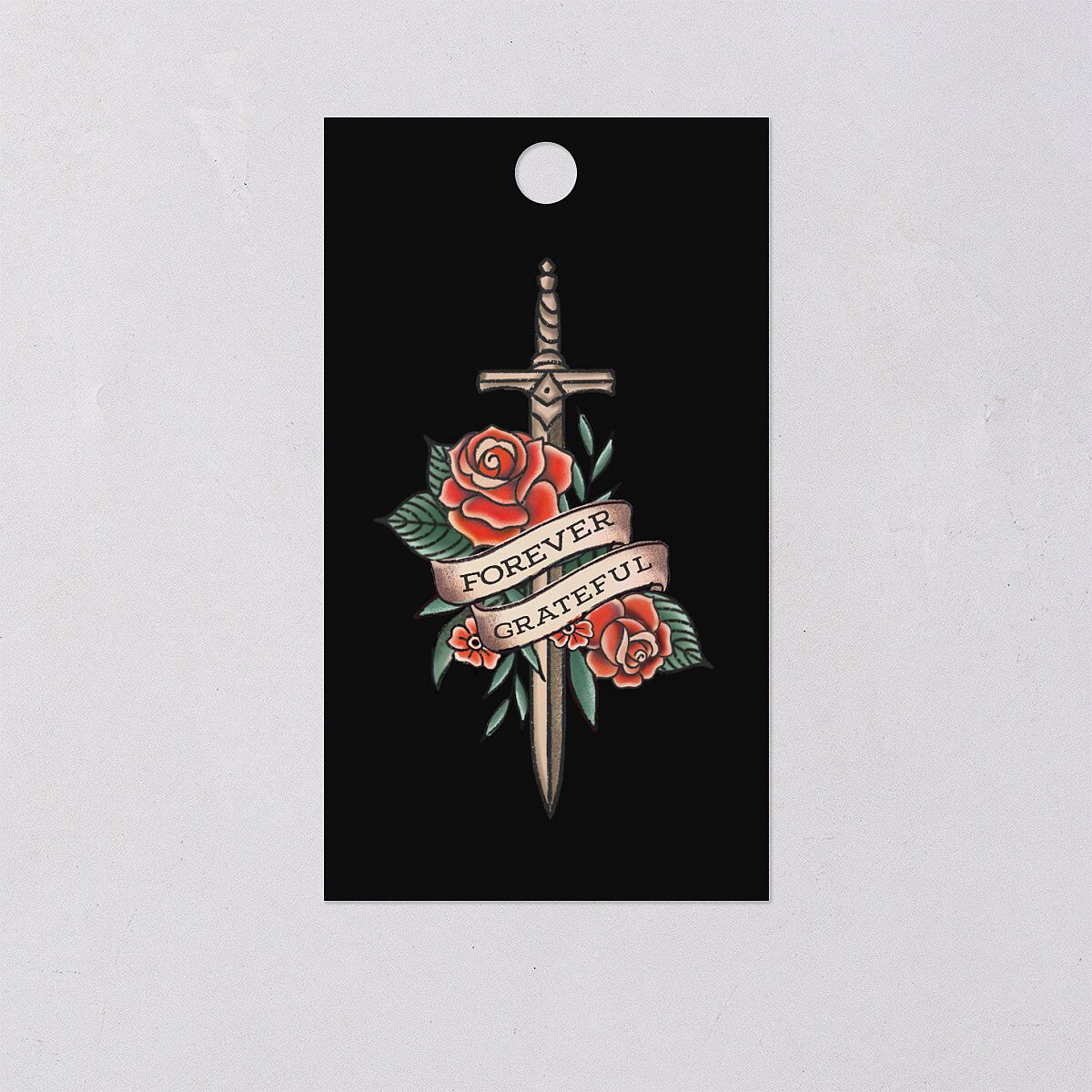 Til Death Tattoos Favor Gift Tags Midnight Signature