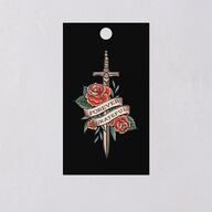 Til Death Tattoos Favor Gift Tags Midnight Signature