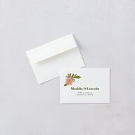Retro Bloom Wedding Response Cards Peach Pink Signature Standard