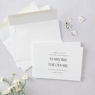 Joyful Union Foil Save The Date Cards Gold Pure White Signature smooth Blank No Standard