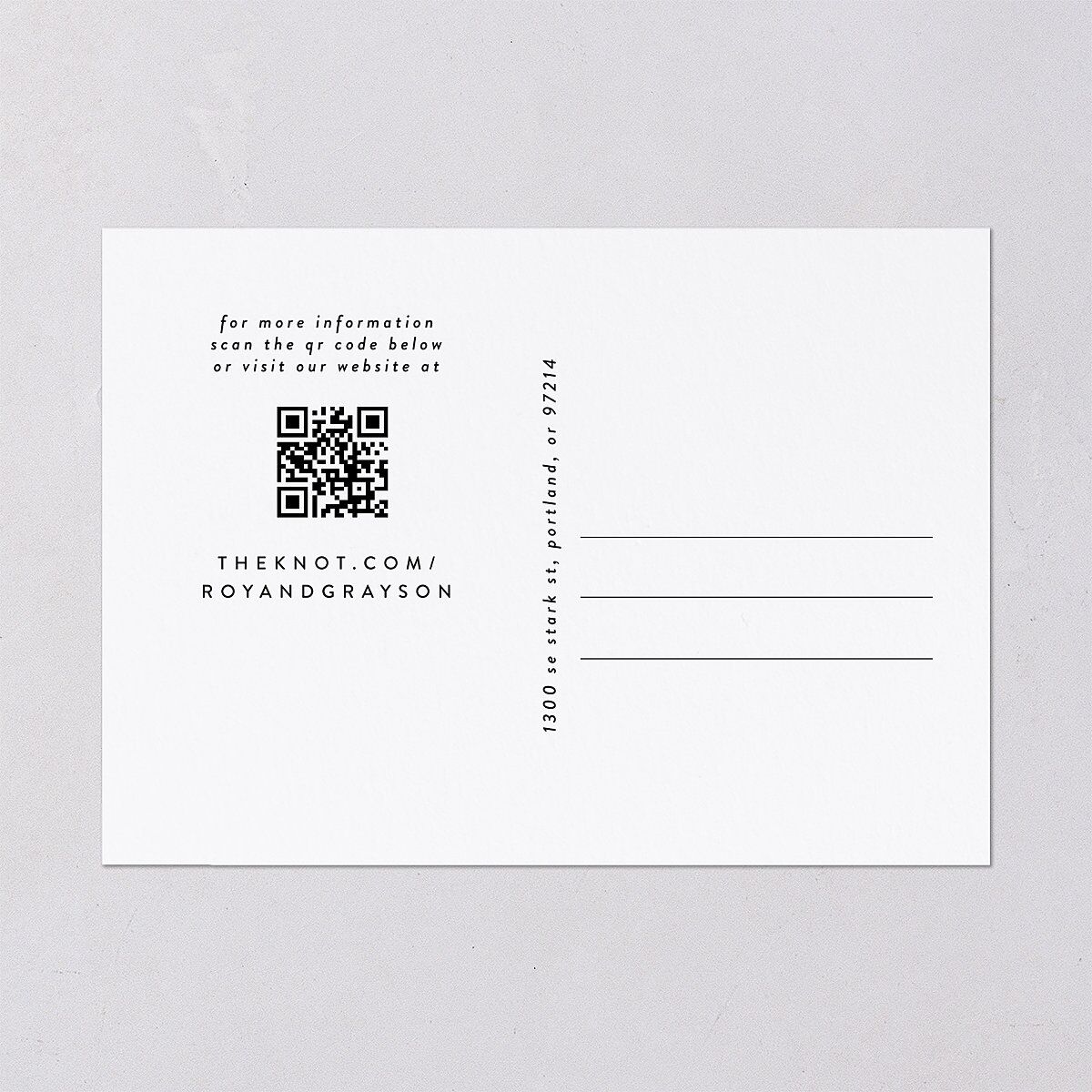 Elegant Grid Save the Date Cards Licorice Signature smooth Blank No Standard