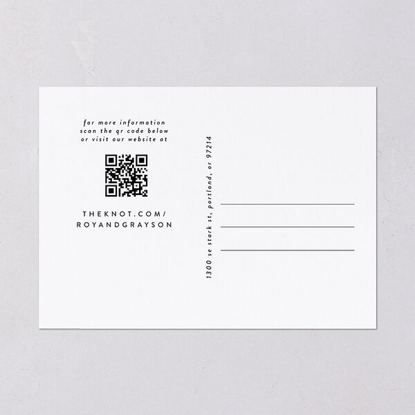 Elegant Grid Save the Date Cards Licorice Signature smooth Blank No Standard