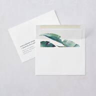 Palm and Protea Wedding Invitations Sky Signature Blank No Standard