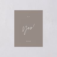 Modern Script Names Save the Date Petite Cards Shadow Gray Signature smooth Blank No Standard