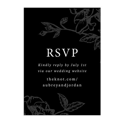 Botanical Luxury QR Code RSVP Cards Licorice Signature Standard
