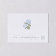 Vintage Hydrangea Frame Wedding Response Cards Dusty Blue Signature Standard