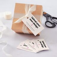 Upload Your Own Design Landscape Gift Tags Pure White Signature