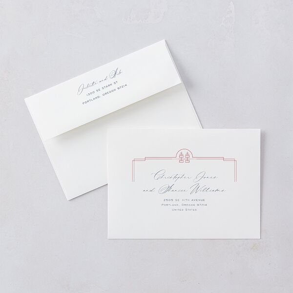 Eternal Devotion Save the Date Cards Garnet Signature smooth Blank No Standard