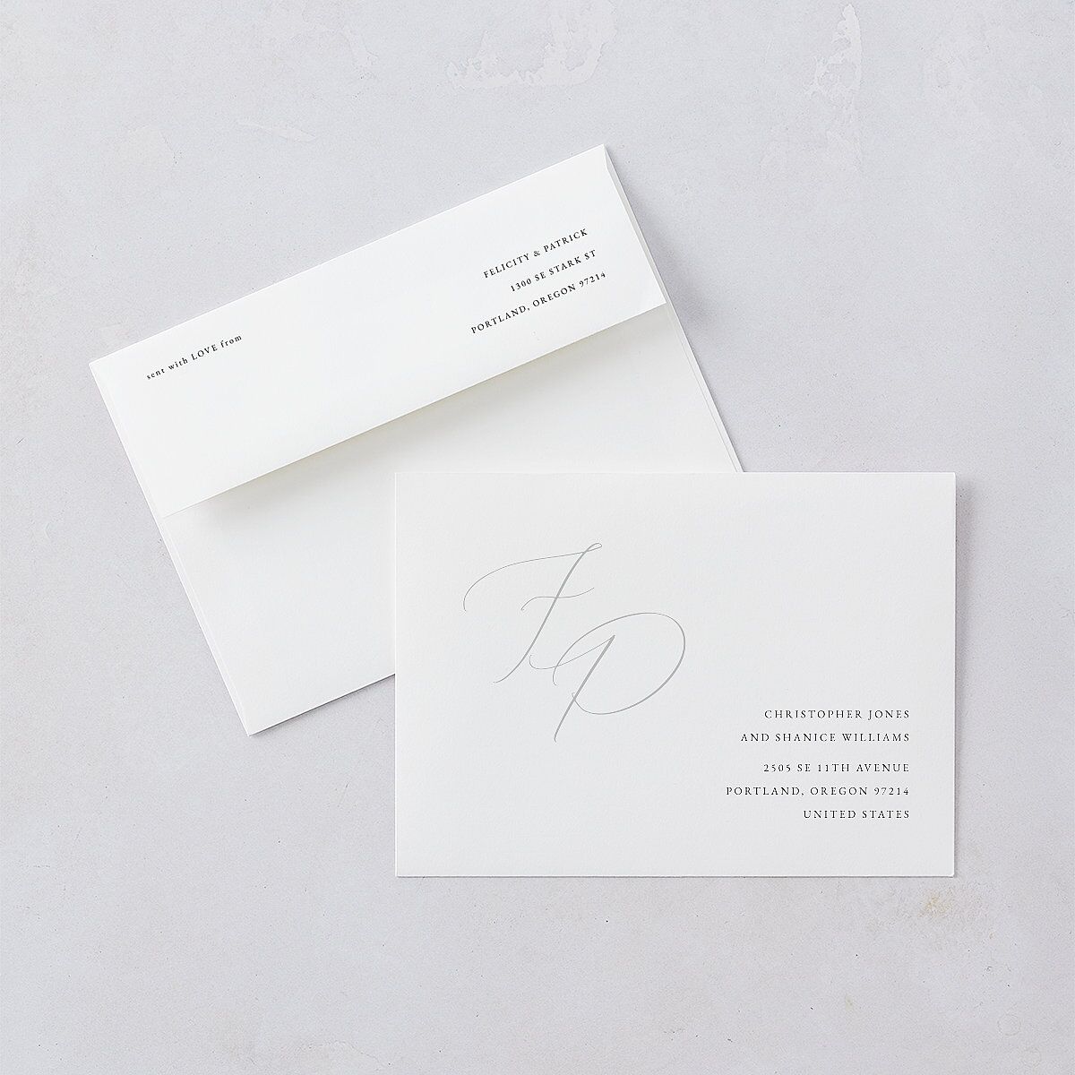 Simply Devoted Save the Date Cards Pure White Signature smooth Blank No Standard
