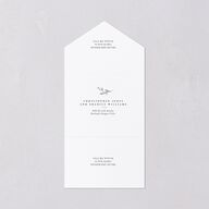 Illustrated Vines All-in-One Wedding Invitations Charcoal Signature Light Both Recipient and Return Addresses No