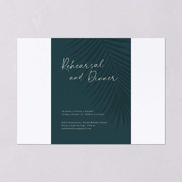 Lavish Palm Rehearsal Dinner Invitations Deep Lake Signature Blank