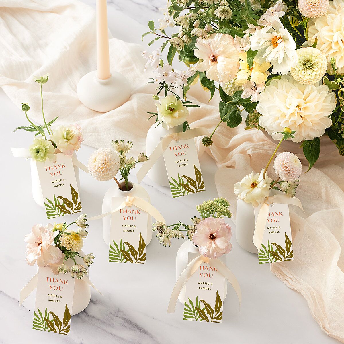 Impressionist Paradise Favor Gift Tags Salmon Signature