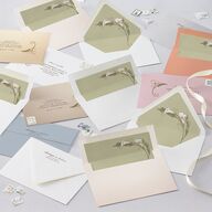 Calla Lily Nouveau Engagement Party Invitations Champagne Signature Blank Standard