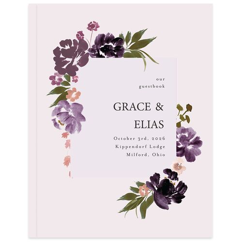 Autumn Romance Wedding Guest Book Sheer Lilac